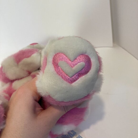 Build A Bear Hug Me Bear Magnet Hands Hearts Pink White Plush Stuffed Valentine - Picture 7 of 12